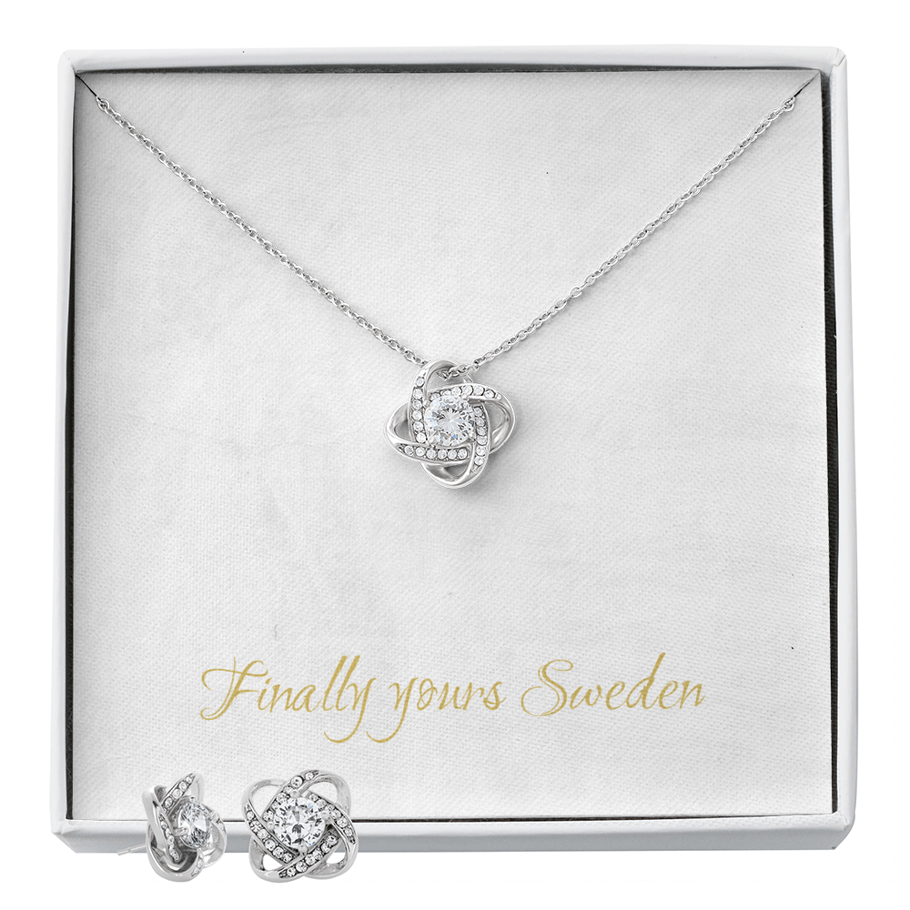 Love Knot Earring & Necklace Set