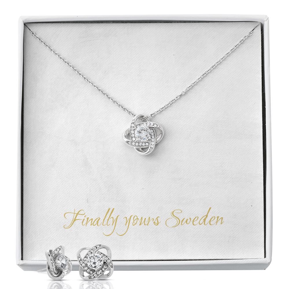 Love Knot Earring & Necklace Set