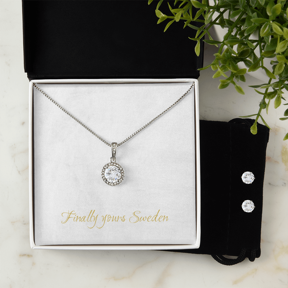 Eternal Hope Necklace and Cubic Zirconia Earring Set