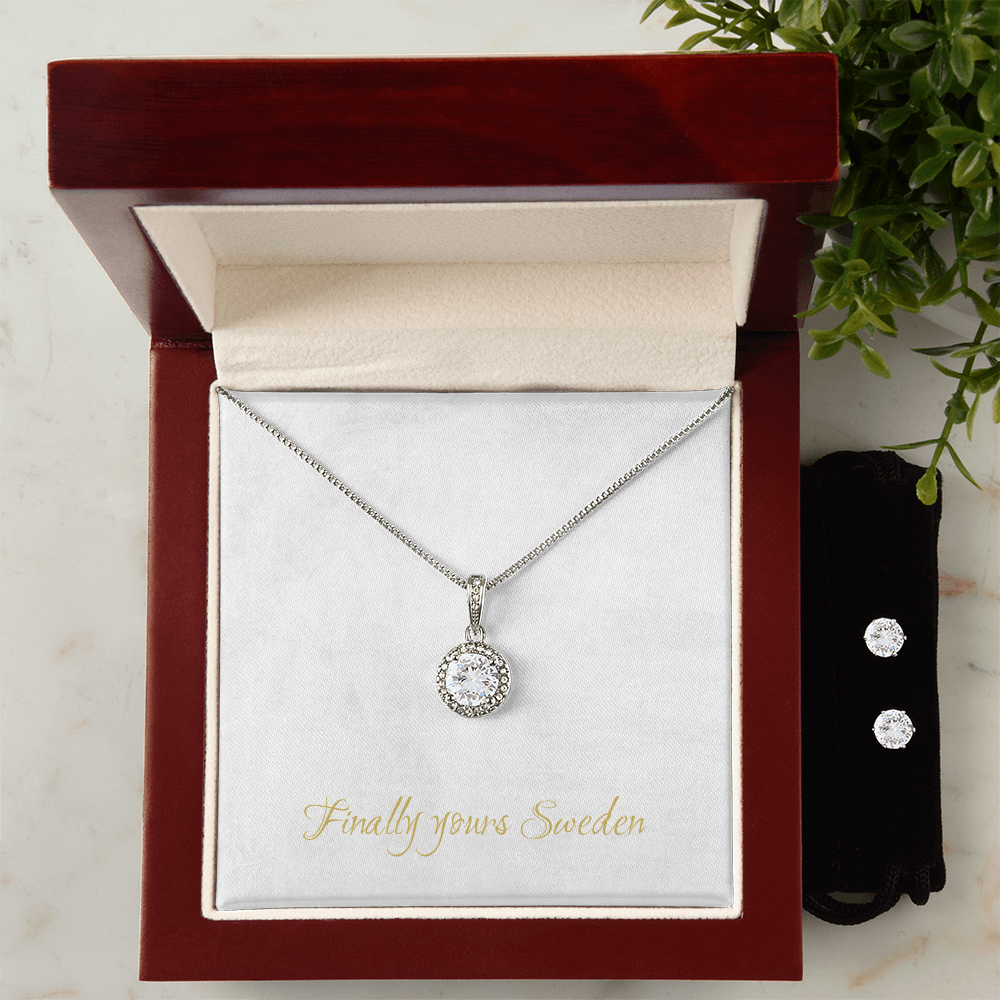Eternal Hope Necklace and Cubic Zirconia Earring Set