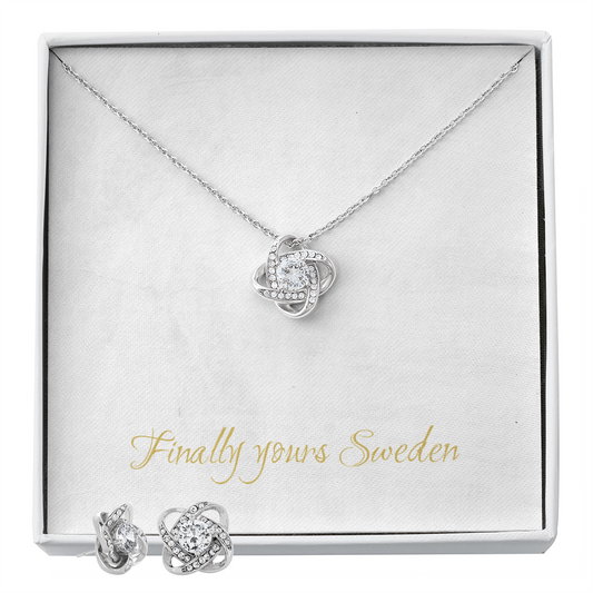 Love Knot Earring & Necklace Set