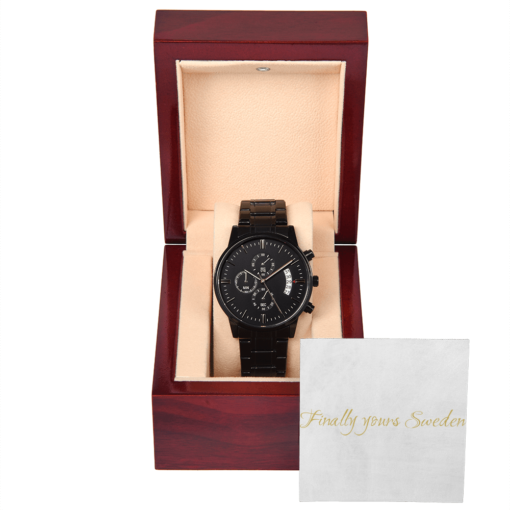 Black Chronograph Watch