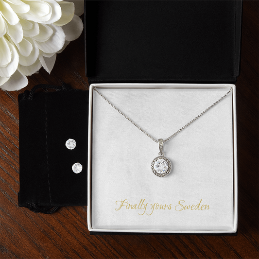 Eternal Hope Necklace and Cubic Zirconia Earring Set